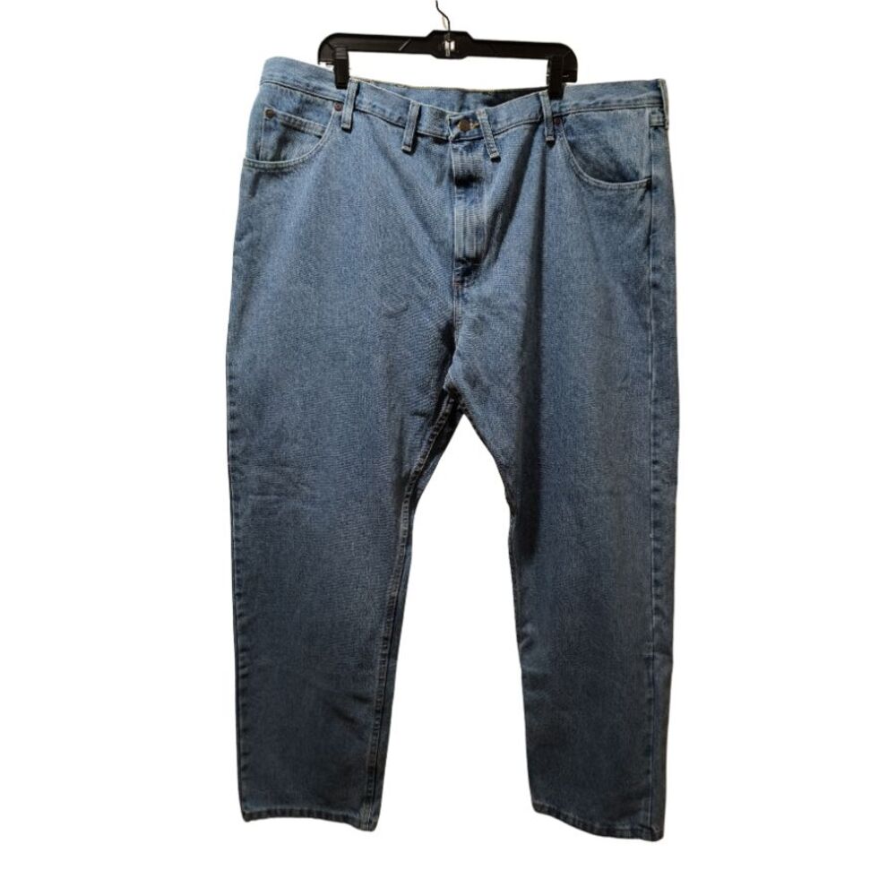 Wrangler Jeans Men’s 46x32 Blue Relaxed Fit Straight Five Star Premium Denim